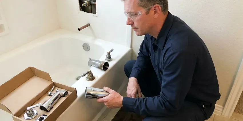 GJK Plumbing technician providing sink installation in Cheat Lake