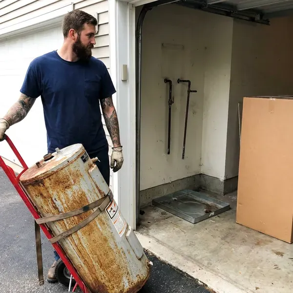 GJK Plumbing technician providing gas water heater replacement in Charleston, WV