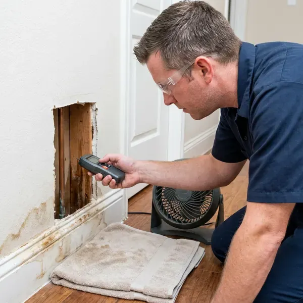 GJK Plumbing technician providing leak detection in Charleston, WV