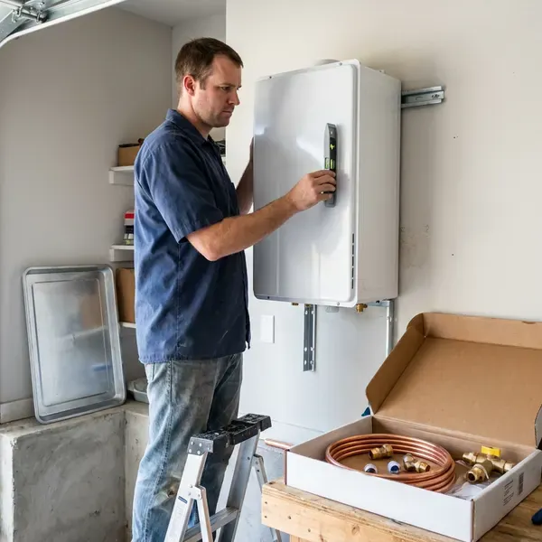 Local tankless water heater installation by GJK Plumbing, Charleston, WV