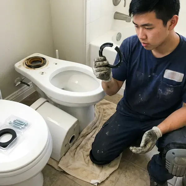 Local toilet bowl replacement by GJK Plumbing, Charleston, WV