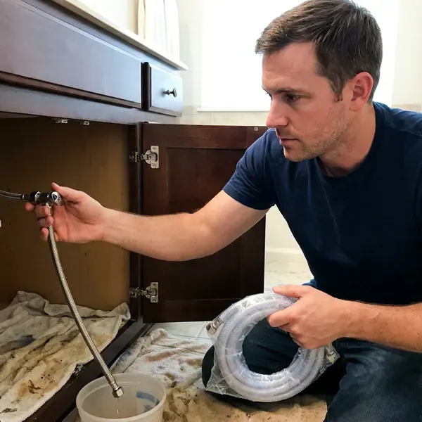 GJK Plumbing technician providing water leak repair in Charleston, WV